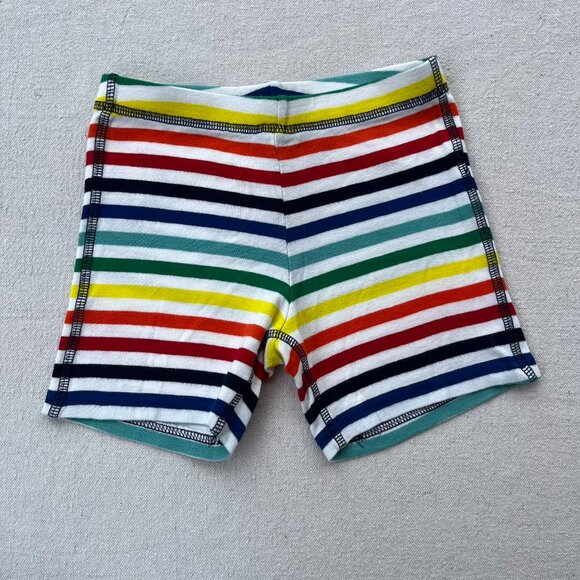 Primary Organic Short-Sleeve PJ Top & Shorts, Rainbow & Ivory, Size 6-7, VGUC - Picture 6 of 8